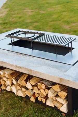 Гриль стол Монблан амбарный дуб 1460x760 мм